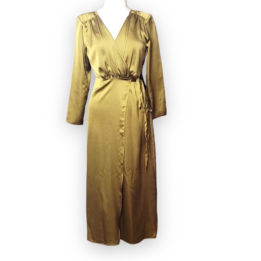 ZARA SILKY WRAP MAXI
